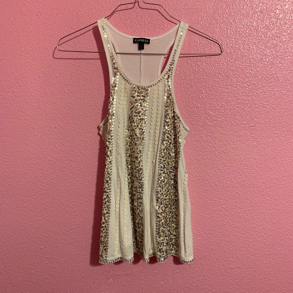 Express Sequin Tank Top XS